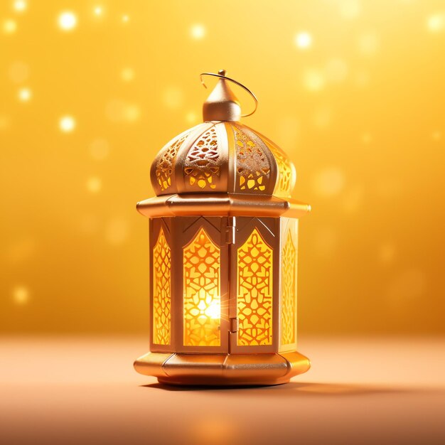 Eid mubarak and ramadan kareem greetings with islamic lantern and mosque eid al fitr background