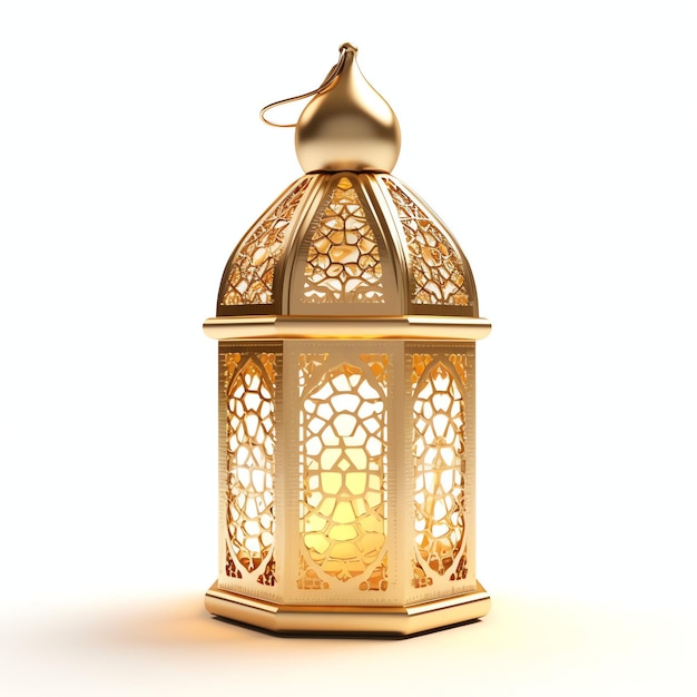 Поздравления с Ид Мубарак и Рамадан Карим с исламским фонарем и мечетью на фоне Ид аль-Фитр