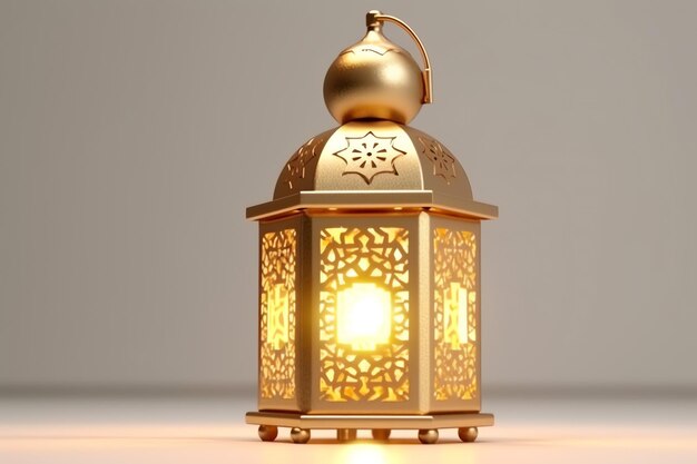 Eid mubarak and ramadan kareem greetings with islamic lantern and mosque Eid al fitr background