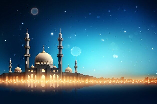 Eid mubarak religious islamic festival background design