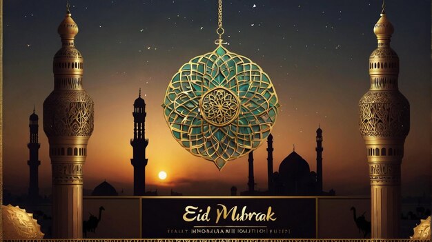 Photo eid mubarak social media post