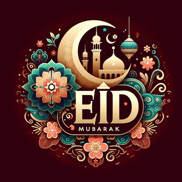 Premium Photo Eid Mubarak templat Premium Photo Eid Mubarak templat