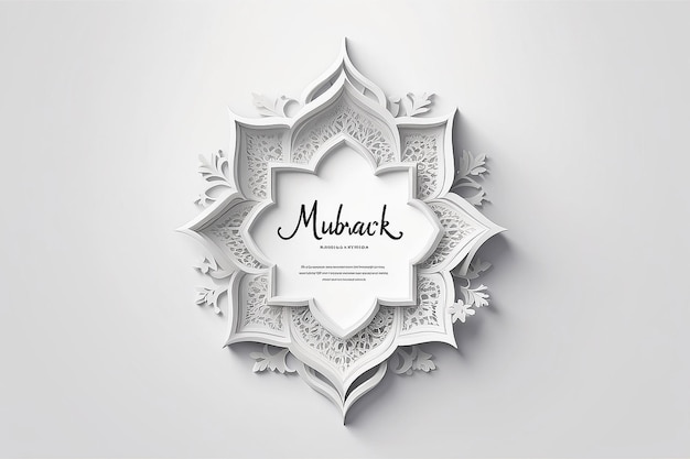 EID MUBARAK TEXT Blanke witte ruimte