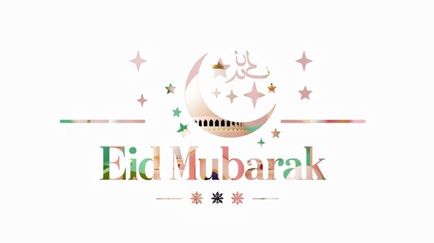 Foto eid mubarak typografie 38 eenvoudige lowpoly schattige 3d van eid al adha mubarak achtergrond