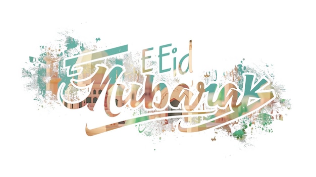 Foto eid mubarak typografie 8 eenvoudige lowpoly schattige 3d van eid al adha mubarak achtergrond