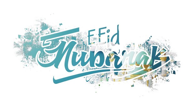 Foto eid mubarak typografie 8 eenvoudige lowpoly schattige 3d van eid al adha mubarak achtergrond