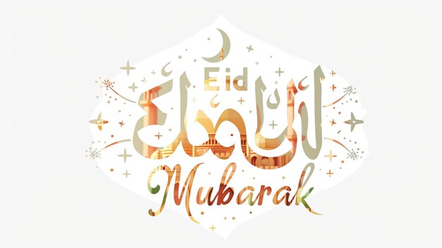 eid mubarak typography 29 simple lowpoly cute 3d of eid al adha mubarak background