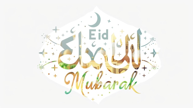 eid mubarak typography 29 simple lowpoly cute 3d of eid al adha mubarak background