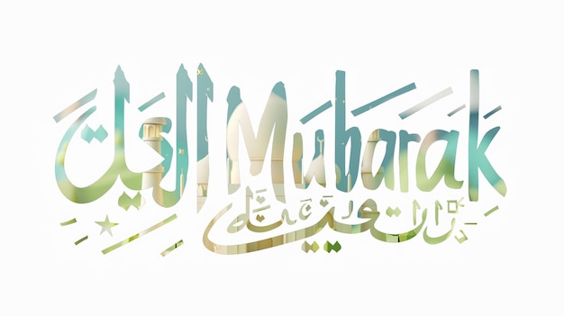 eid mubarak typography 41 simple lowpoly cute 3d of eid al adha mubarak background