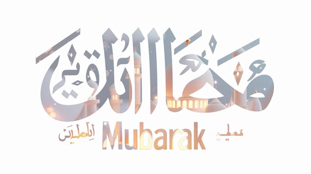 eid mubarak typography 42 simple lowpoly cute 3d of eid al adha mubarak background