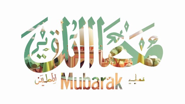 eid mubarak typography 42 simple lowpoly cute 3d of eid al adha mubarak background