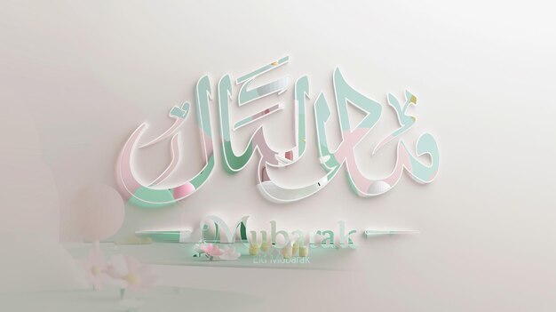 eid mubarak typography 6 simple lowpoly cute 3d of eid al adha mubarak backgroun