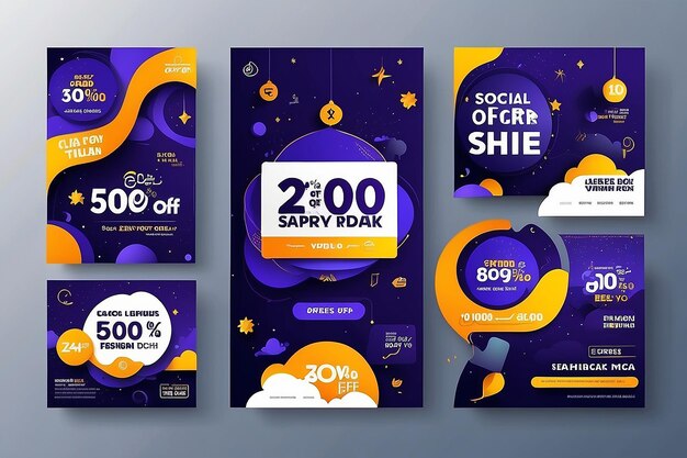 Eid offer sale social media post and vector design