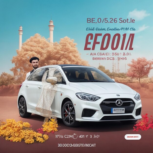 写真 eid special automotive rent-a-car sales discount (イードスペシャルオートモーティブレンタル・ア・カー・セールス・ディスカウント・オファー) ソーシャルメディア・ポストデザイン