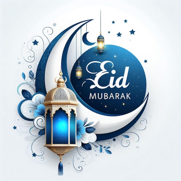 Eid Special white background PSD banner template design