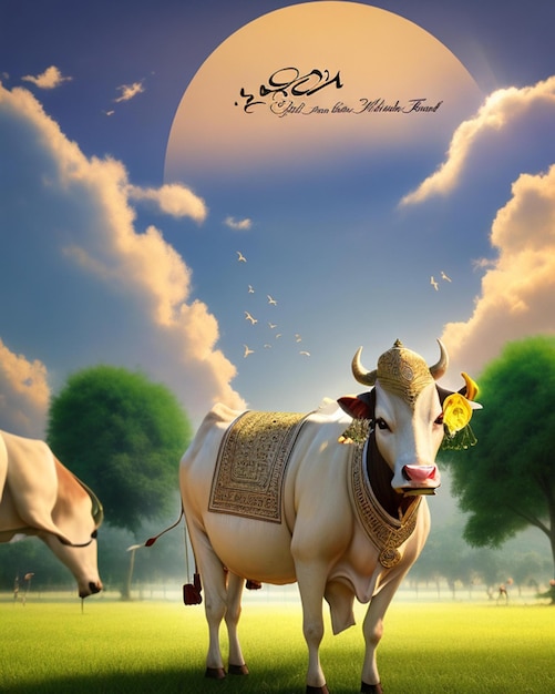 Photo eid ul adha cow background