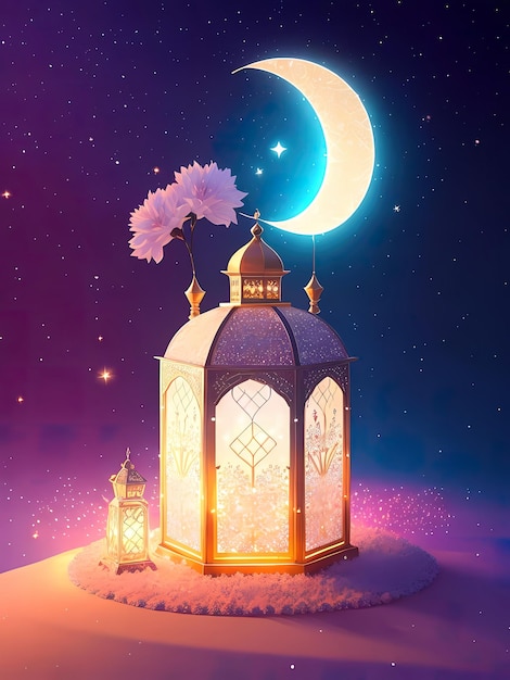 Eidaladha lantern with the magic light on it