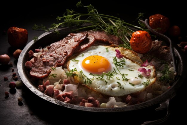 Eieren en vlees Sizzle Een heerlijke reis door voedselfotografie