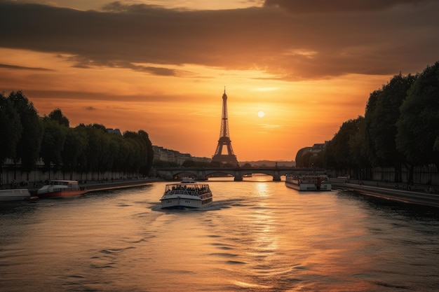 Eifell tower at sunset