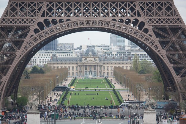 Eiffel tower in a city