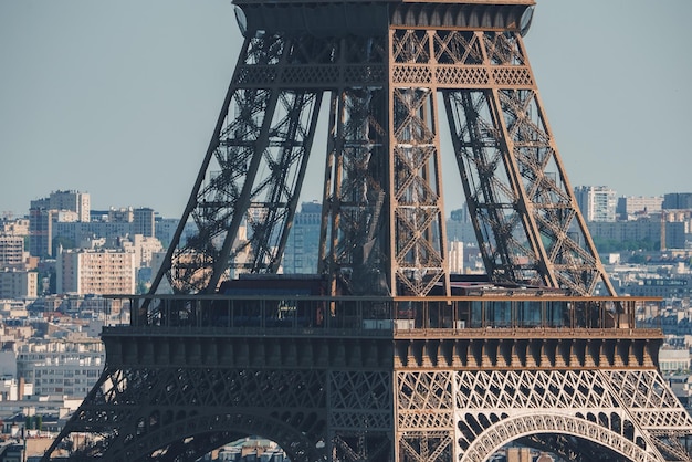 Eiffel tower under clear blue sky