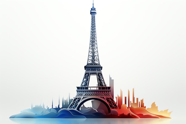 Eiffel tower concept AI generated image