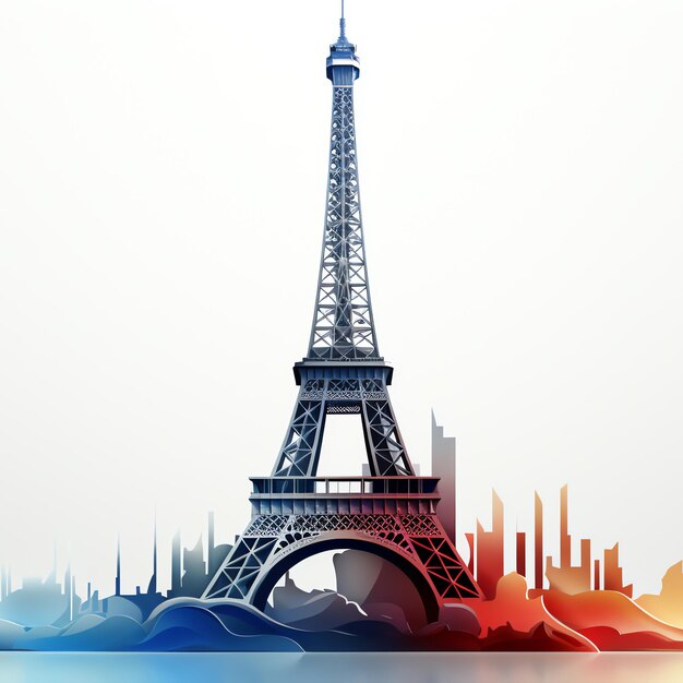 Eiffel tower concept AI generated image