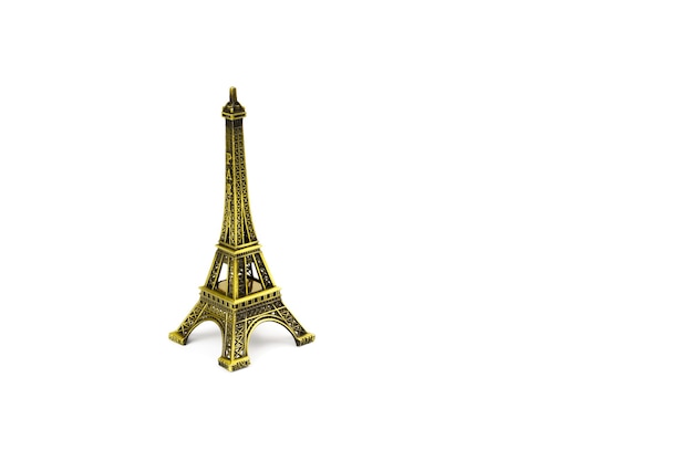 Photo eiffel tower isolated on white background.