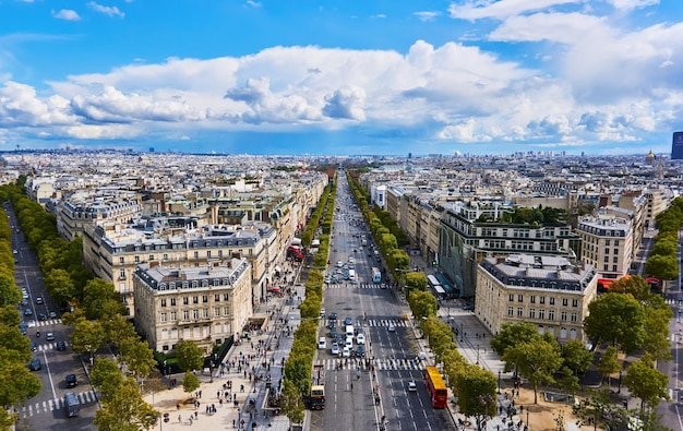 Photo eiffel tower landscape