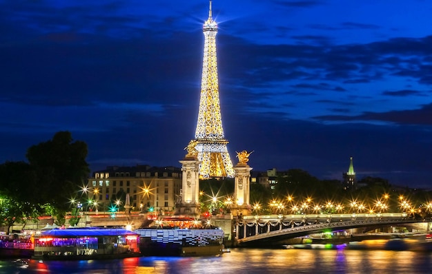 The Eiffel Tower Light Performance Show Paris France