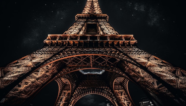 eiffel tower at night eiffel tower city eiffel tower generative AI