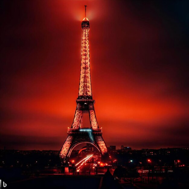 The eiffel tower at night