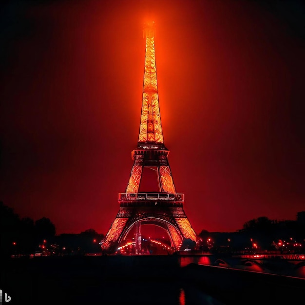 The Eiffel Tower at night