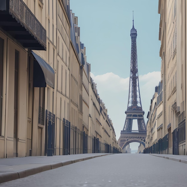 Eiffel Tower and Paris street scenes