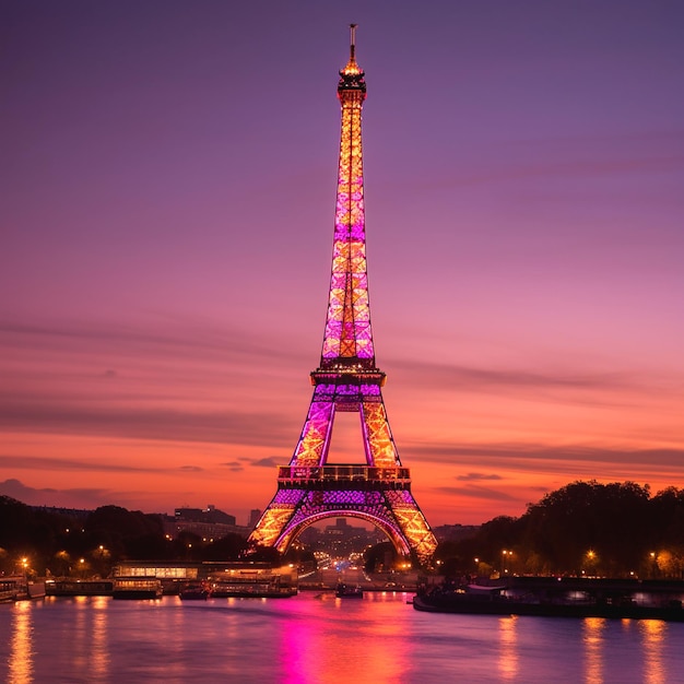 the eiffel tower on a sunny day