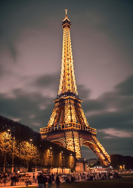 the eiffel tower on a sunny day