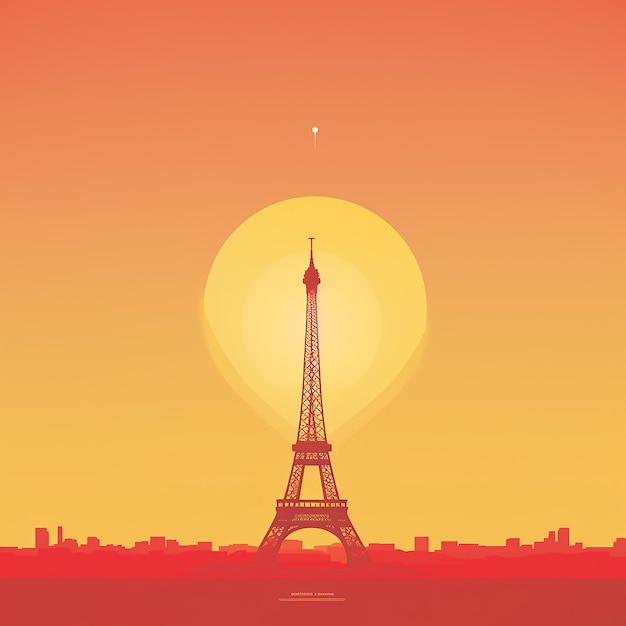 Eiffel Tower at sunrise