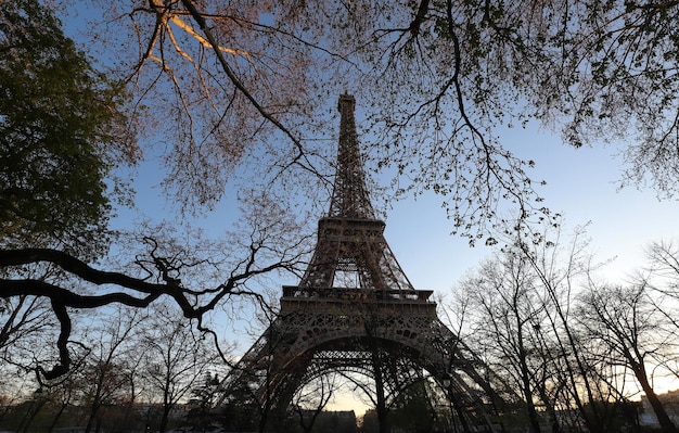 The Eiffel Tower at Sunset Paris FranceIt is the most popular travel place and global cultural icon of the France and the world