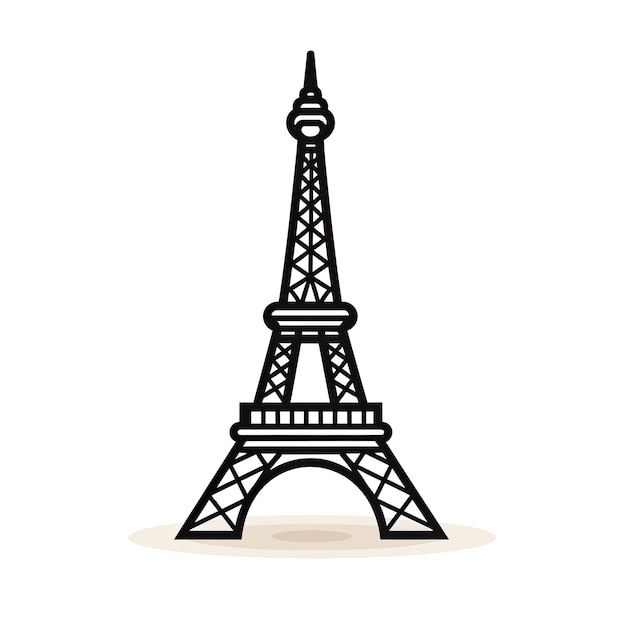 Photo eiffel tower vector icon on a white background