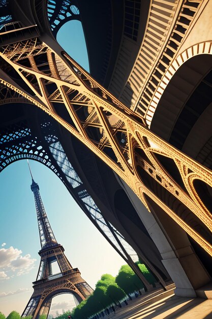 Eiffel tower world famous iconic building famous viewing attraction around the world paris france