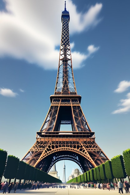 Эйфелева башня Всемирно известное культовое здание Известная достопримечательность во всем мире Париж Франция