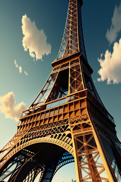 Eiffel tower world famous iconic building famous viewing attraction around the world paris france