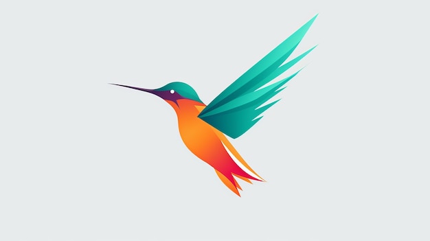 Eigentijds logo met een abstracte vogel Mooie illustratie foto Generatieve AI