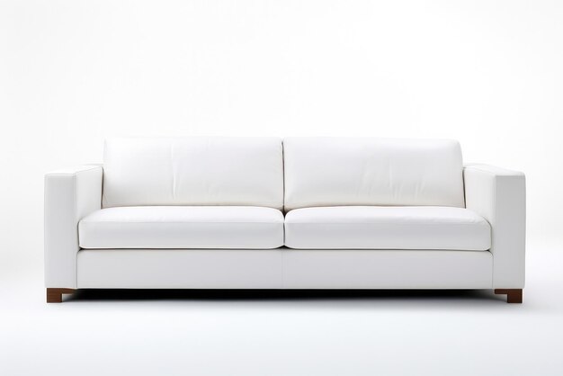 Eigentijdse elegantie Luxe witte bankstel te midden van een modern interieurontwerp dat comfort en stijl fascineert