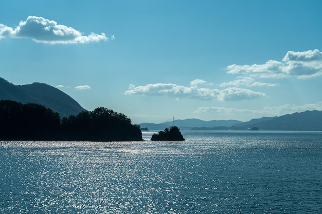 Eilanden van de binnenzee van Seto Ikuchijima Omishima Takaneshima Hakatajima Geiyo-eilanden Japan