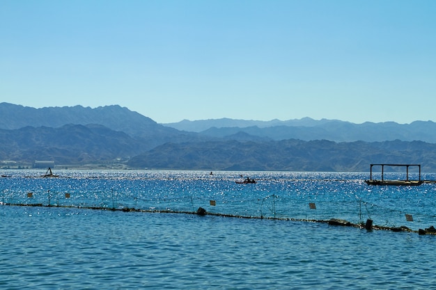 Eilat-Israël 8 September 2018. Dolfijnenrif aan de Rode Zee.