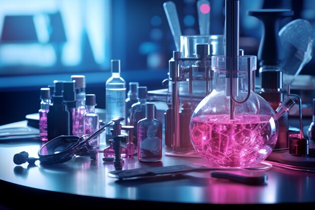 Ein Bioenergie-Labor mit futuristischen Geräten