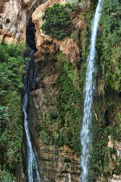 Ein Gedi Natuurreservaat voor de kust van de Dode Zee