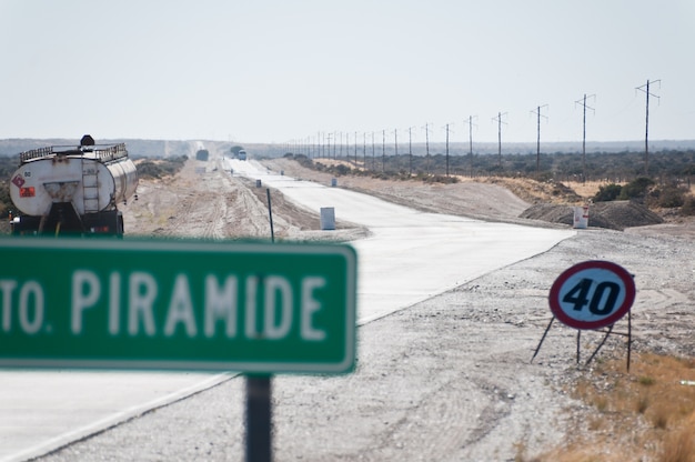 eindeloze weg in Argentinië Patagonië