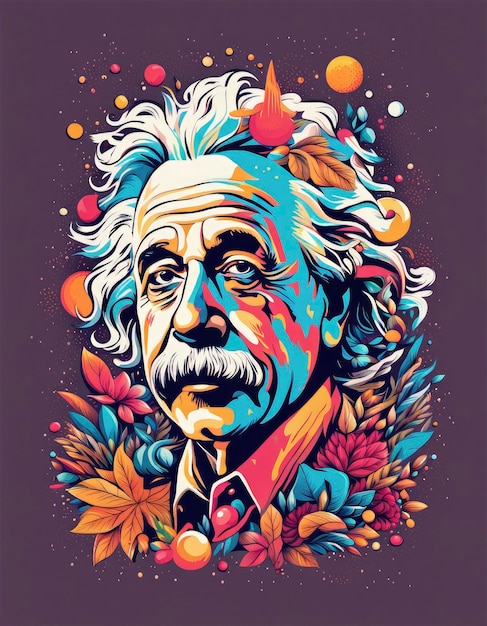 Векторная иллюстрация Эйнштейна